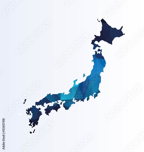Polygonal map of Japan