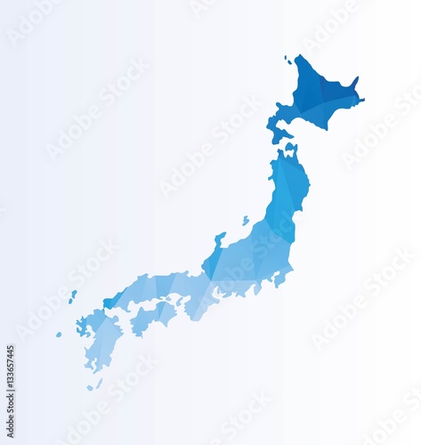 Polygonal map of Japan