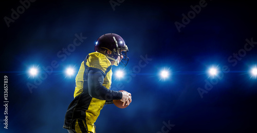 American football player . Mixed media © Sergey Nivens