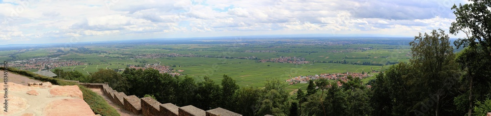 Panoramablick auf die Rheinebene