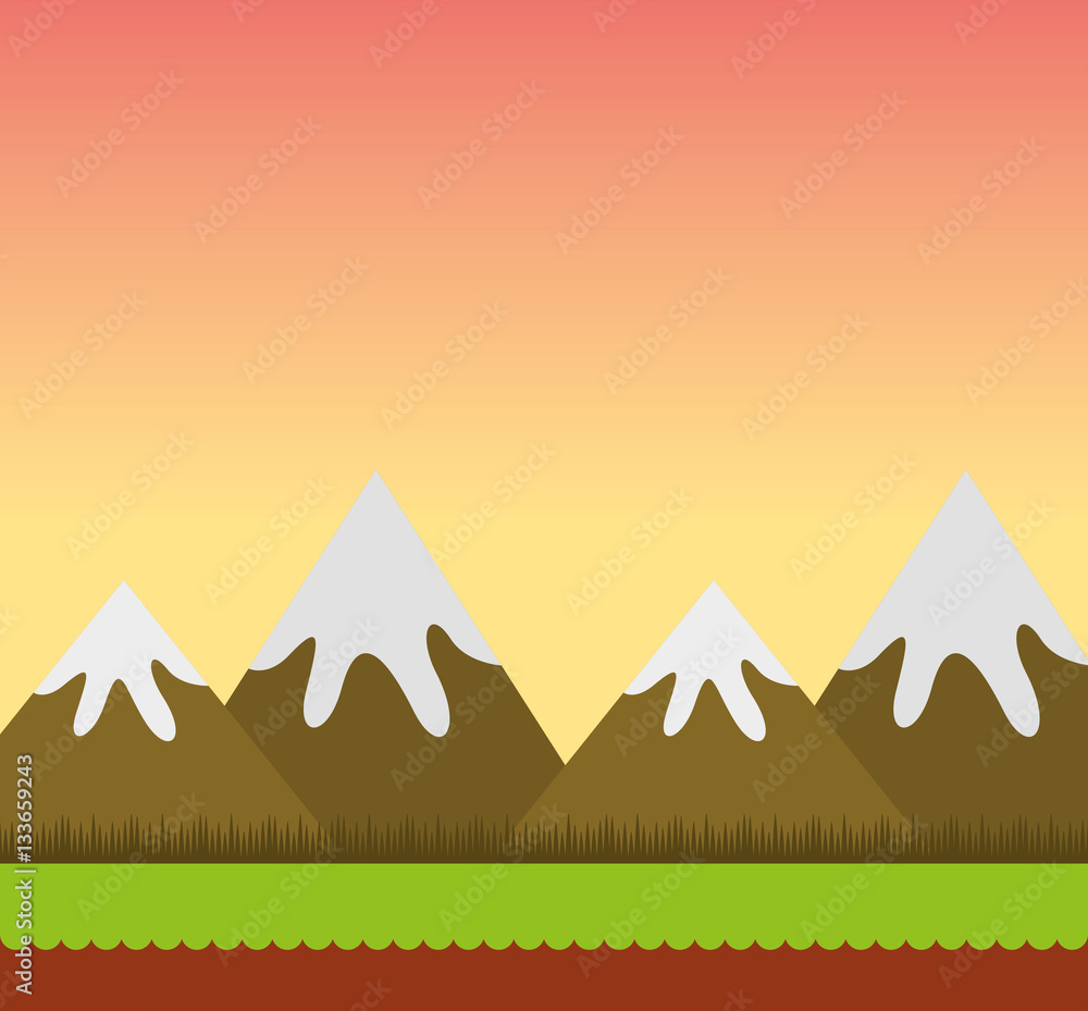 game landscape scene icon vector illustration design game landscape scene icon vector illustration design