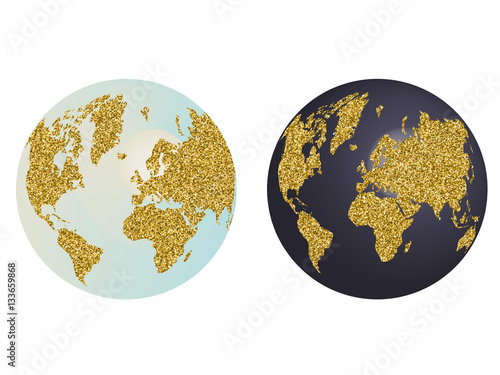 Gold Sequin planet