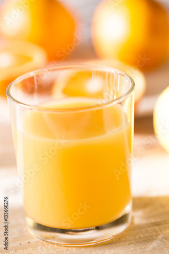 Orangensaft Glas