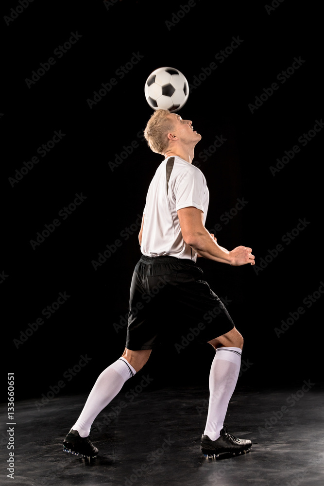 Soccer player with ball