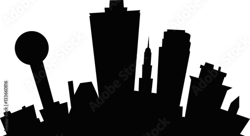 Cartoon skyline silhouette of the downtown of the city of Knoxville, Tennessee, USA.