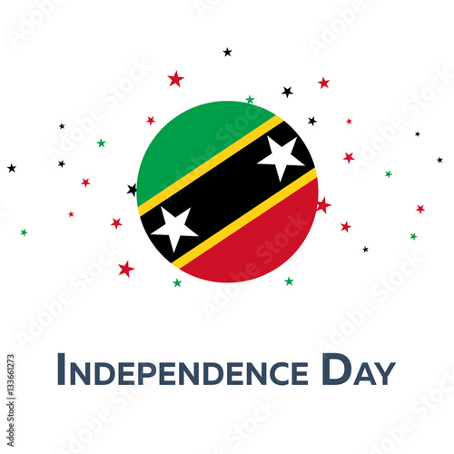 Independence day of Saint Kitts and Newis. Patriotic Banner. Vector illustration.
