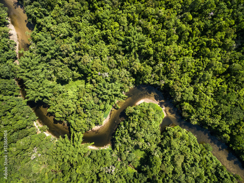 Aerial View of Amazon River, Brazil
