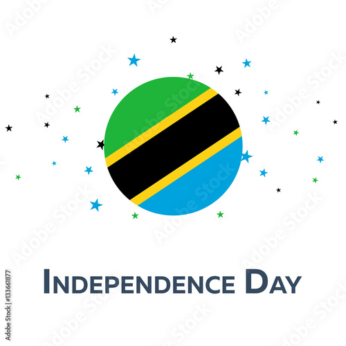 Independence day of Tanzania. Patriotic Banner. Vector illustration.