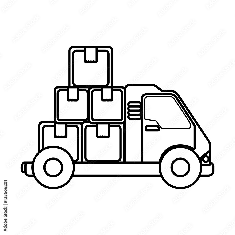 truck delivery service icon vector illustration design