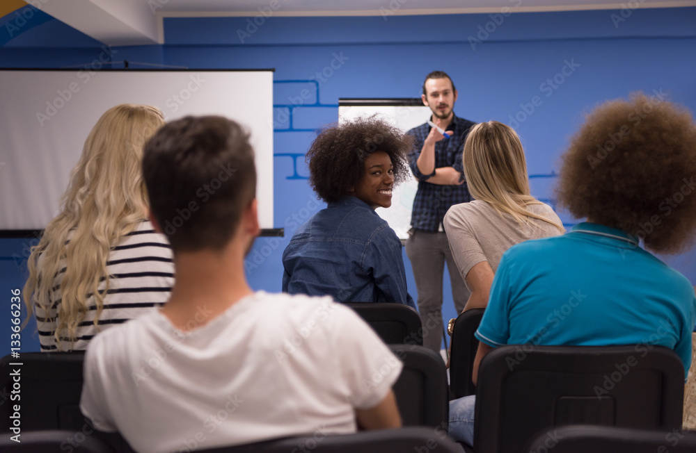 Obraz premium Speaker Seminar Corporate Business Meeting Concept