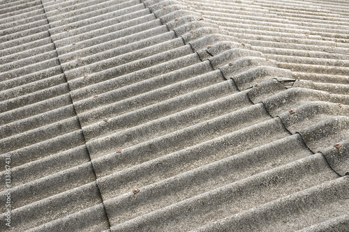 Close up asbestos roof texture background.