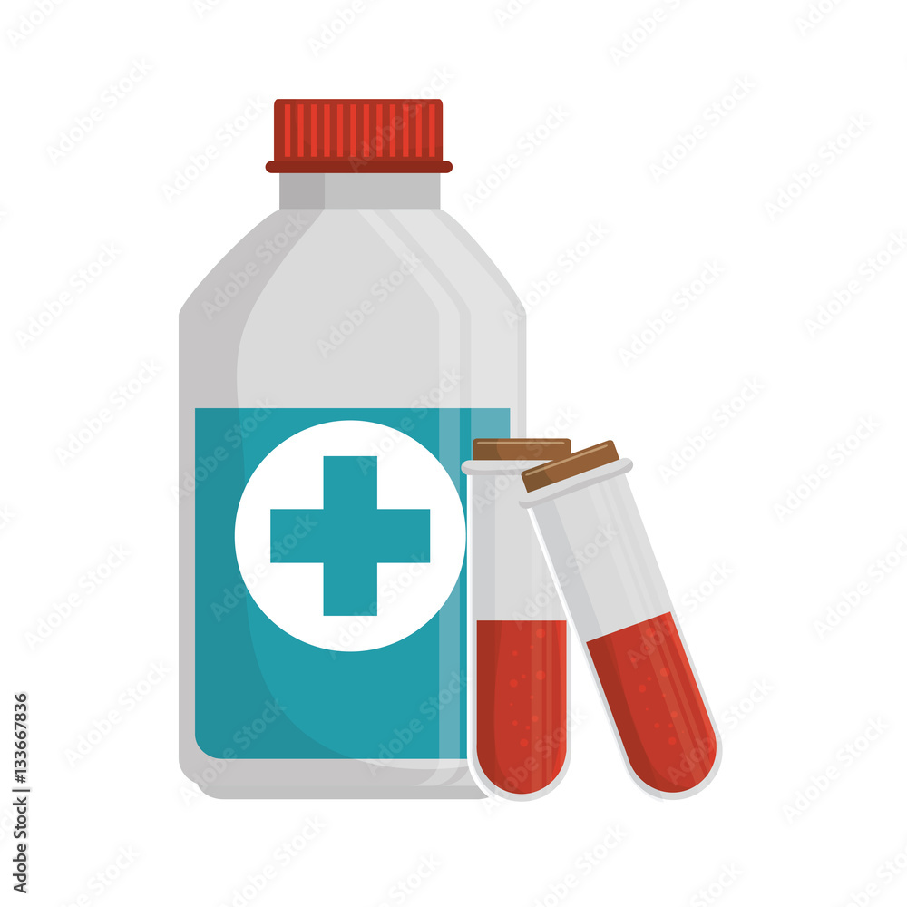 Obraz premium medicine bottle isolated icon vector illustration design