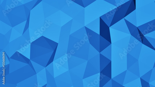 Blue polygonal geometric 3D surface abstract background