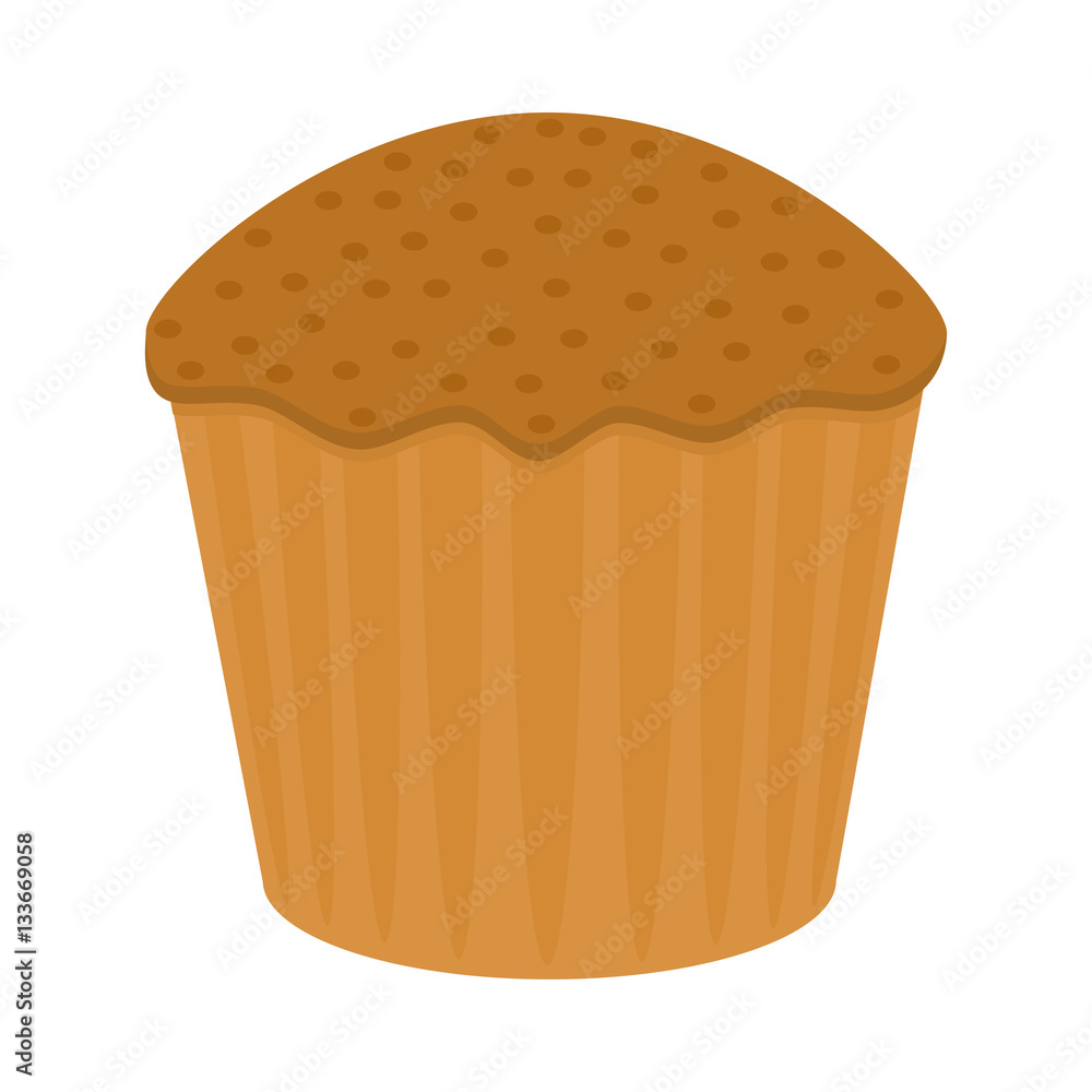 sweet cake in flat style