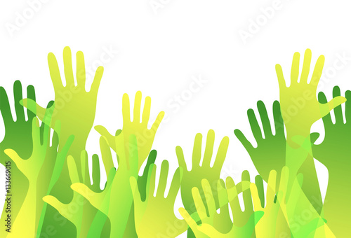 mani, pace, comunità colori