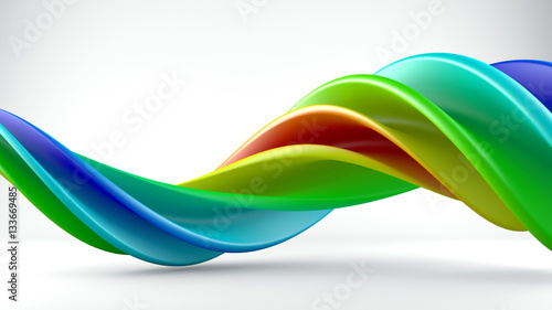 Twisted shape in studio abs...