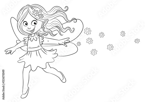 Vektor Illustration eines Mädchens im Feenkostüm