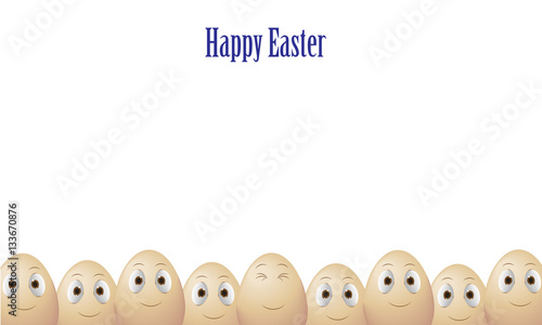 Funny cartoon easter greeting card