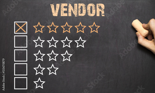 Best vendor five golden stars.Chalkboard