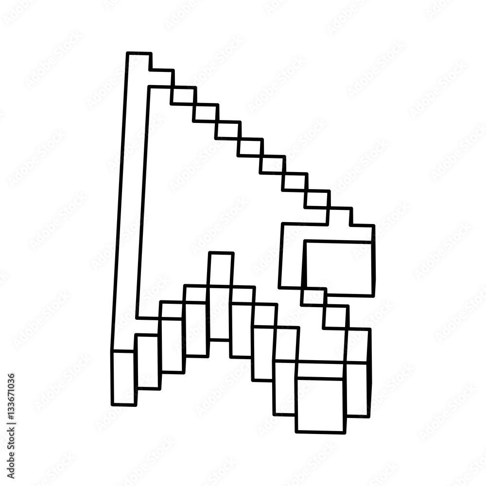 arrow pointer isolated icon vector illustration design