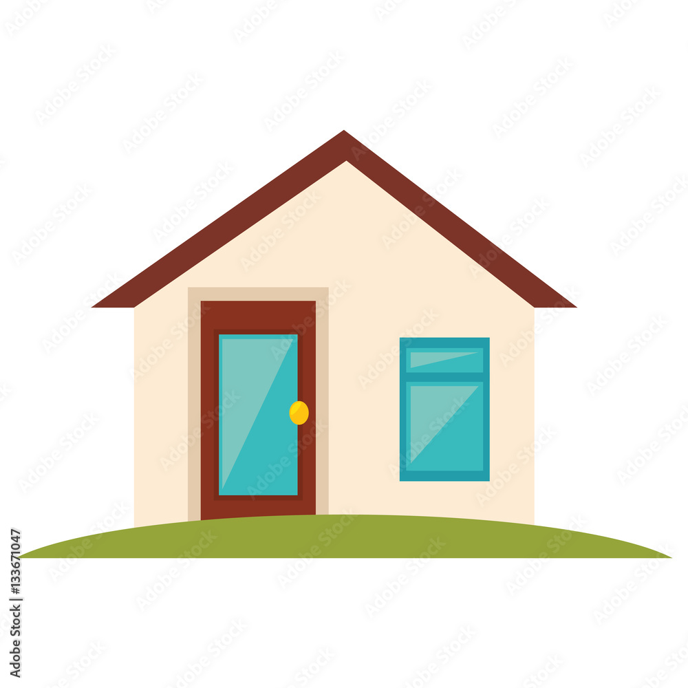 exterior cute house icon vector illustration design exterior cute house icon vector illustration design