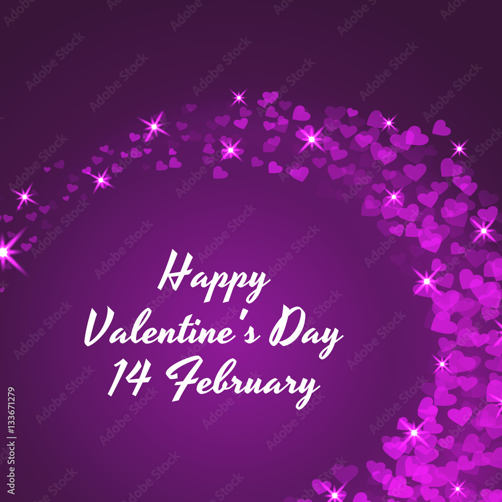 Valentine s Day. Vector, celebratory background.