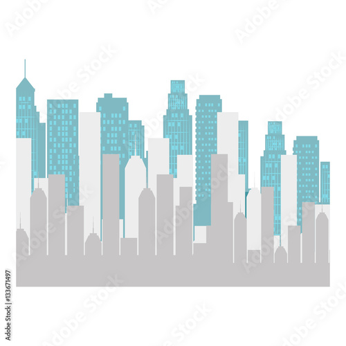 cityscape buildings skyline icon vector illustration design © Gstudio