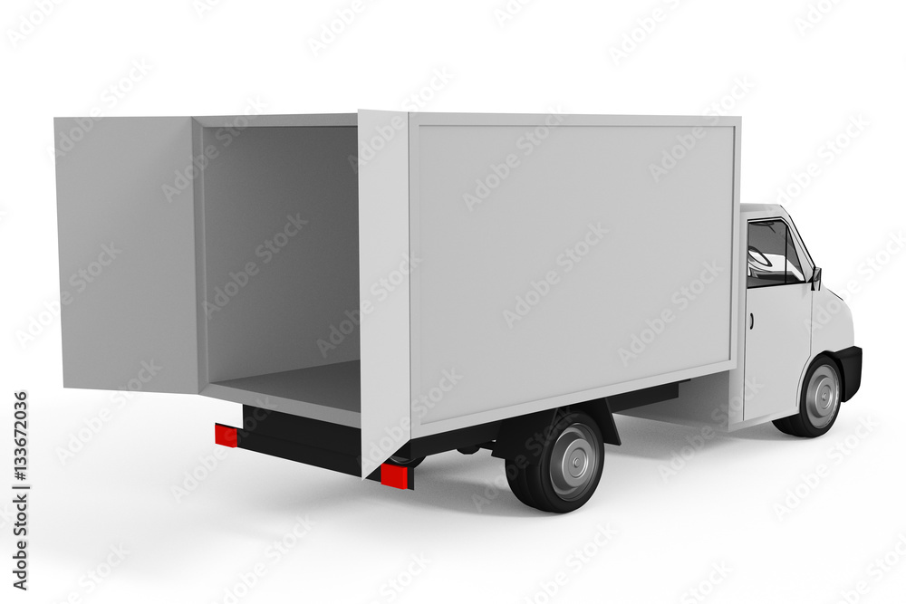 Delivery van as transporter, 3d illustration Delivery van as transporter, 3d illustration