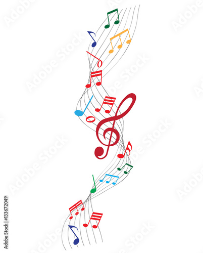 colorful sheet music
