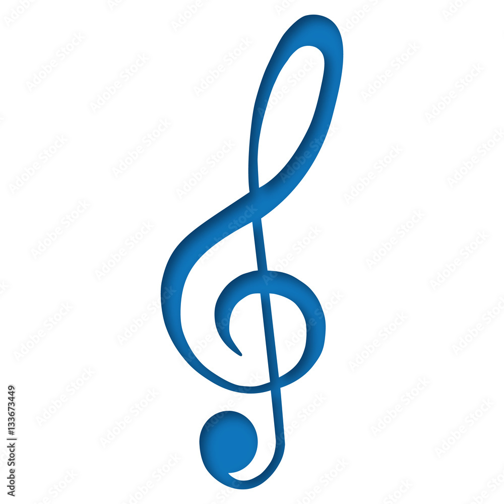 Violinschlüssel blau Violinschlüssel blau