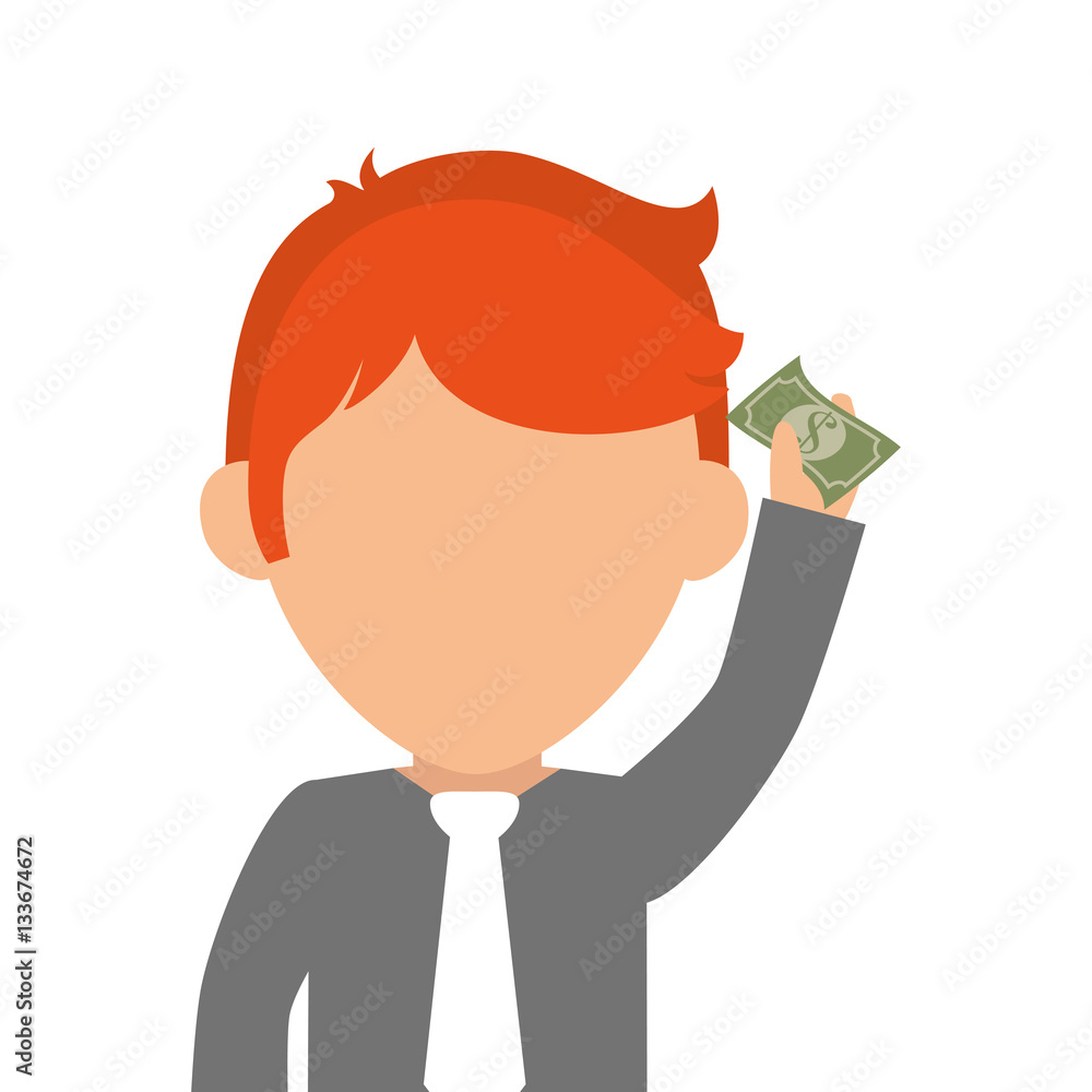 person with bill money isolated icon vector illustration design person with bill money isolated icon vector illustration design
