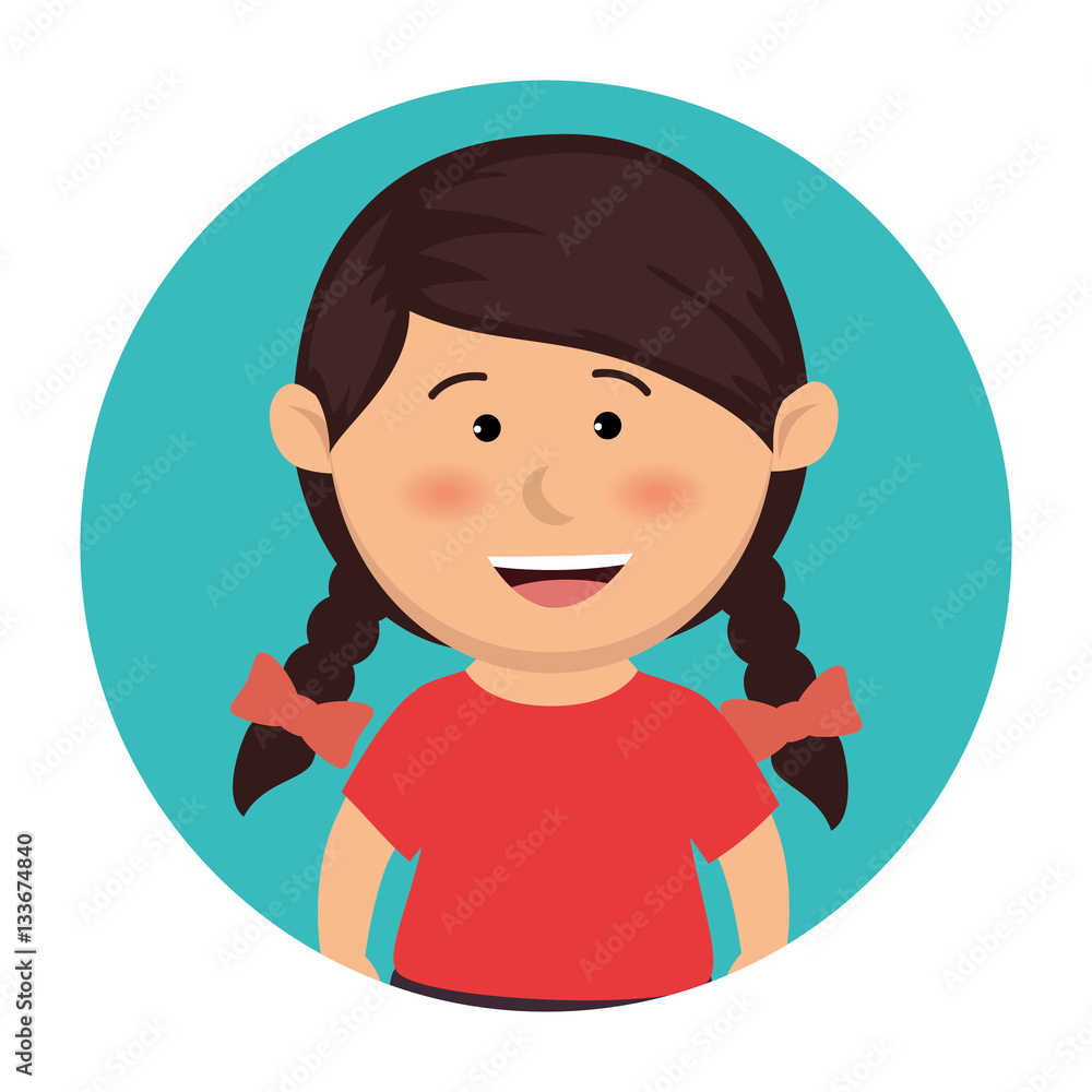 cute little girl character vector illustration design cute little girl character vector illustration design