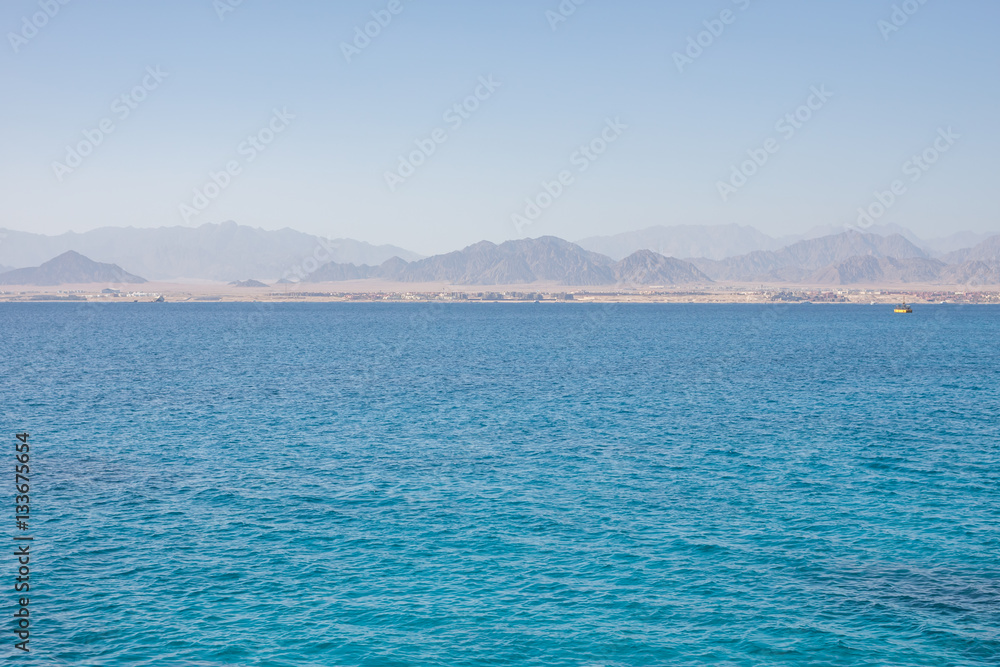Egypt mountain and water landscape