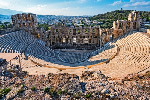 Ancient Theatre at the Acropolis in Athens Greece
