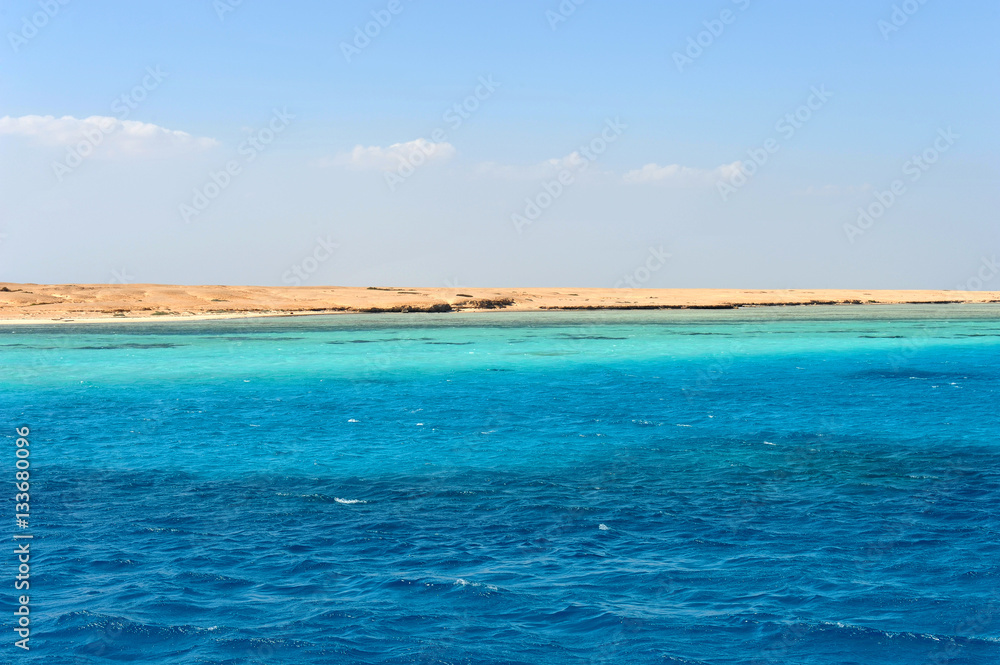 National Park with paradise beach and big tourist attraction of Egypt.