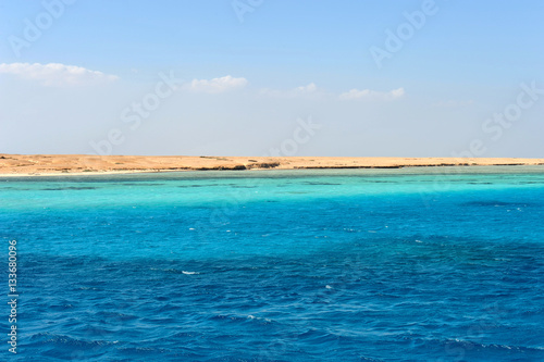 National Park with paradise beach and big tourist attraction of Egypt.