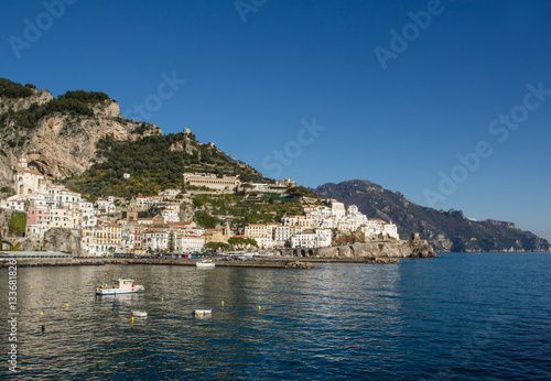 Amalfi beautiful coast view in south Italy