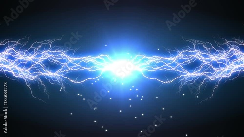  Blue  Lightnings Plasma Discharge  -   Abstract  Video Footage