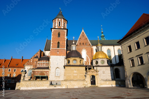Famous landmark Wawel castle, Krakow Poland