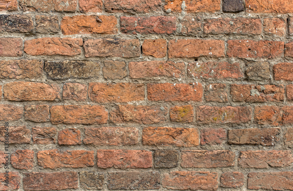 wall / Detail of a wall made of clinker wall / Detail of a wall made of clinker
