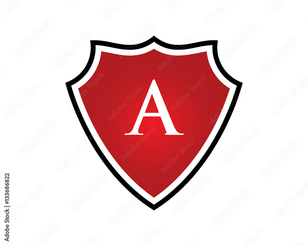 A Letter Shield Logo A Letter Shield Logo