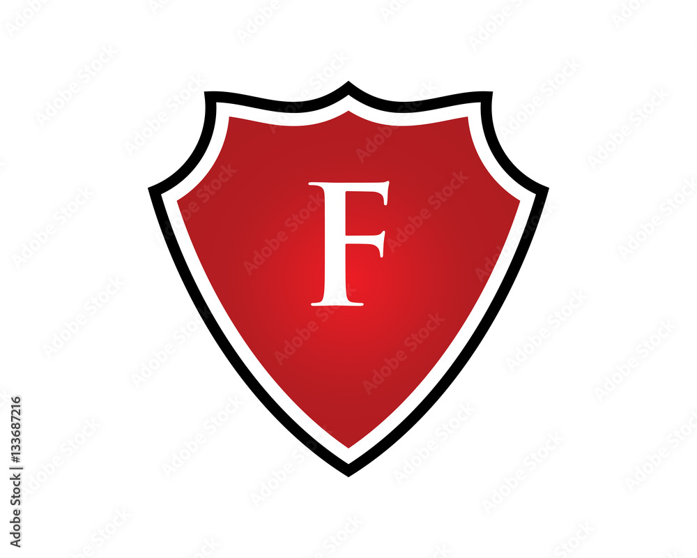F Letter Shield Logo F Letter Shield Logo
