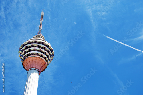 KUALA LUMPUR - MAY 18: Kuala Lumpur Tower (Menara) on May 18, 2013 in Kuala Lumpur, Malaysia. The tower reaches 421 m, which currently makes it the second tallest freestanding tower in the world