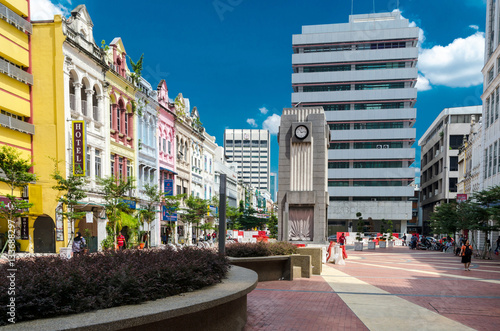 Travel and vacation in Kuala Lumpur. Merdeka Square on May 18, 2013 in Kuala Lumpur, Malaysia. The main square of the city reminds the British colonization with its buildings.