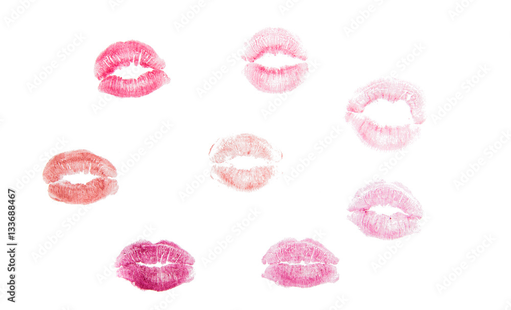 lips with lipstick mark lips with lipstick mark