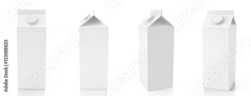 Photography Blank carton liquid containe