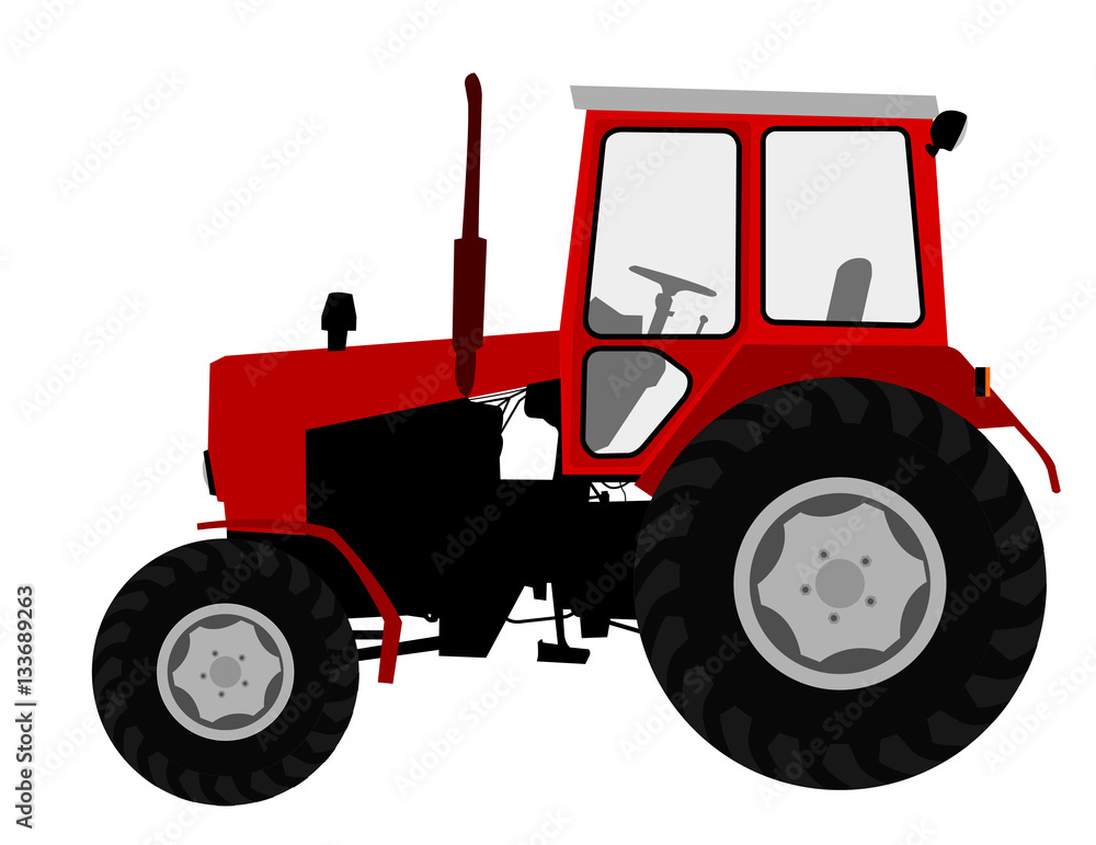 Agricultural tractor, farm vehicle - vector Agricultural tractor, farm vehicle - vector