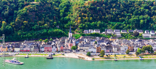 Travel in Germany - romantic cruises over Rhine river, Sankt Goar town © Freesurf