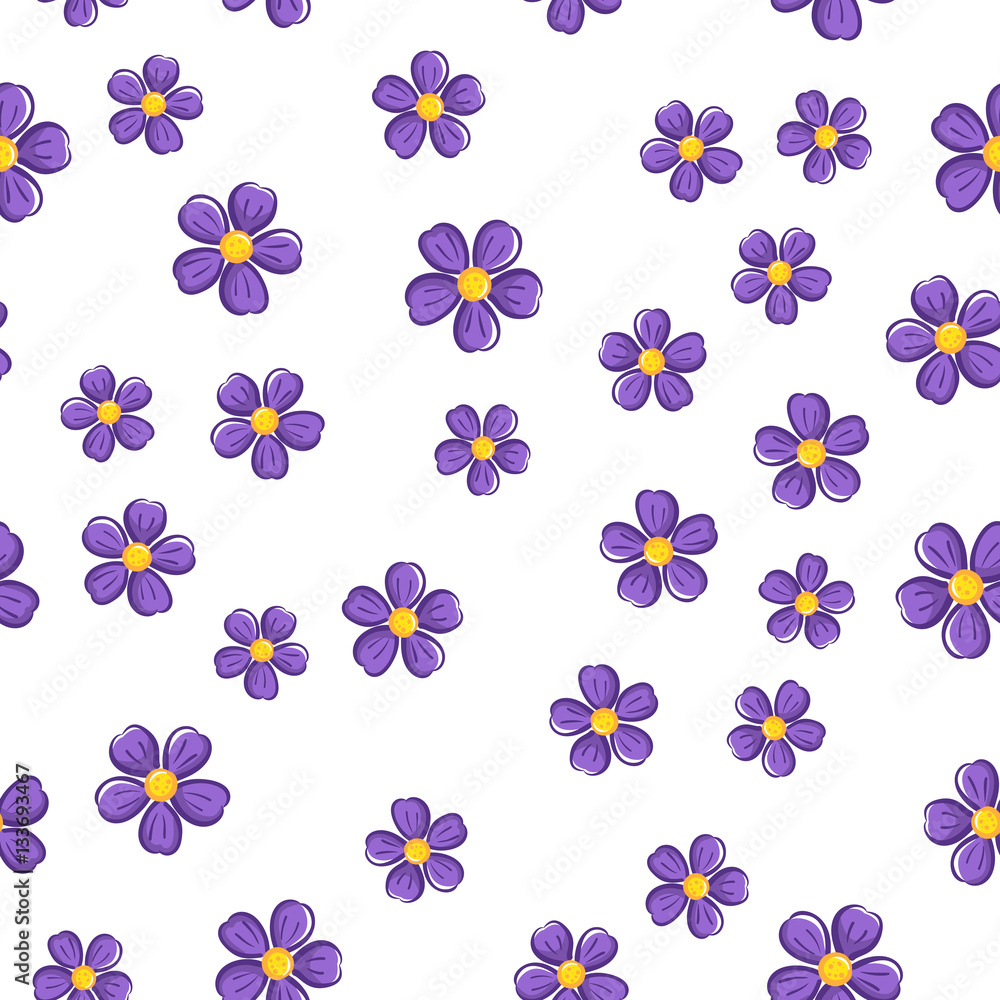 Seamless floral pattern with flower vector illustration Seamless floral pattern with flower vector illustration
