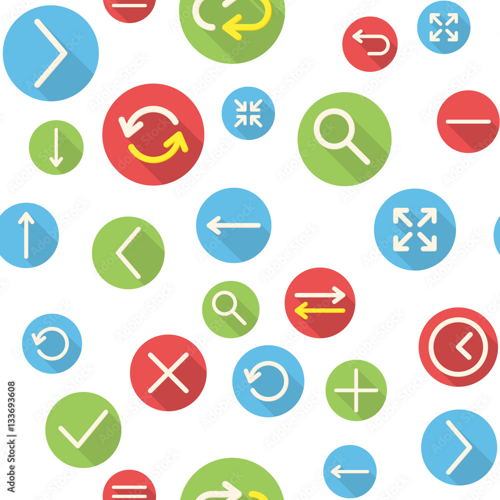 Seamless pattern with icons for web app vector illustration Seamless pattern with icons for web app vector illustration